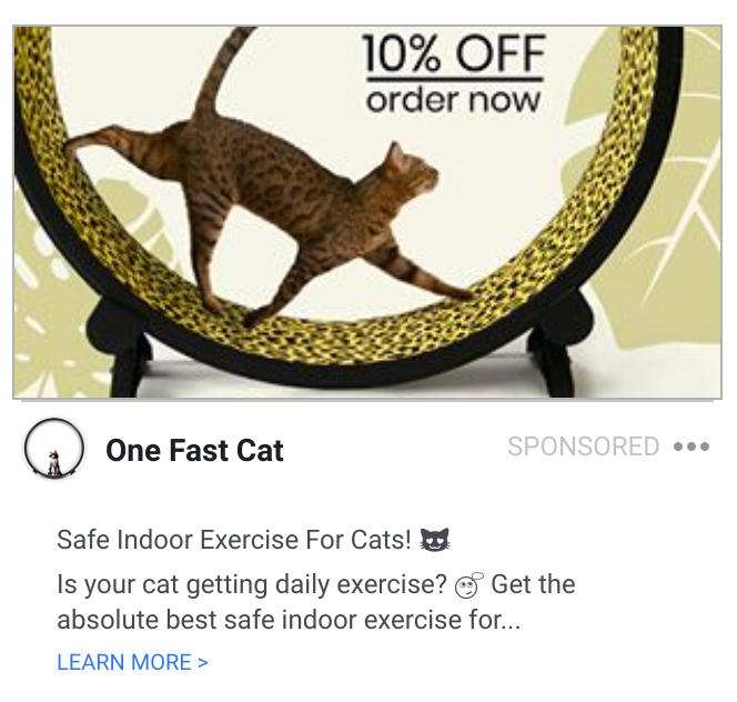 Responsive Ad on Facebook, Landscape, for Right Sidebar
